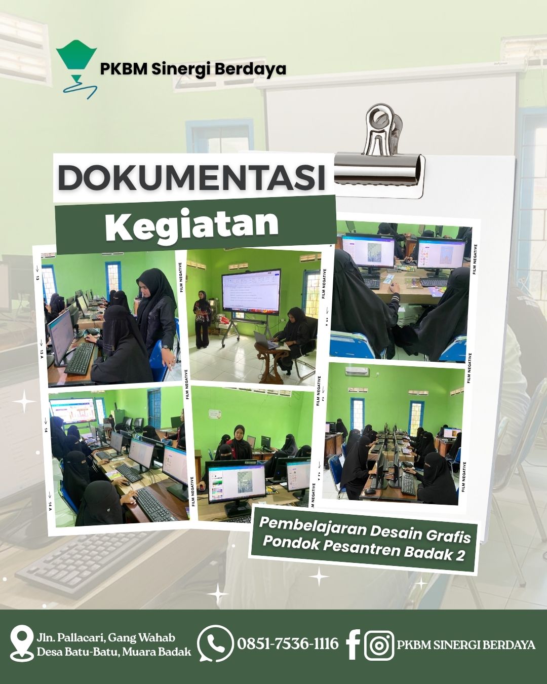 Pembelajaran Desain Grafis bagi Warga Belajar PKBM Sinergi Berdaya di Pondok Pesantren Badak 2
